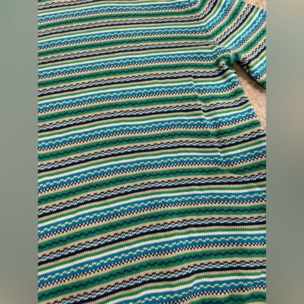 Esprit New York Striped Mock Neck Ribbed Sleeves and Hem Sweater 90’s Sz Medium - Picture 6 of 9
